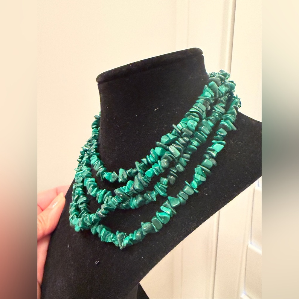 Jay King malachite strand Necklace new 60inches length - Picture 4 of 9